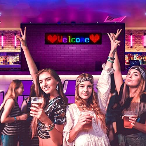 Programmable ON AIR LED Sign, Scrolling LED Sign,Bluetooth APP,DIY Design Animations,Text, Graffiti,Colour (15''x4'') - Image 3