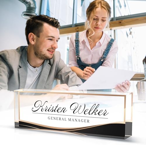 Acrylic Personalized Name Plate - Desk Decor for Women & Men, Office Gifts for Boss, Manager, Teacher, Nurse - Image 2
