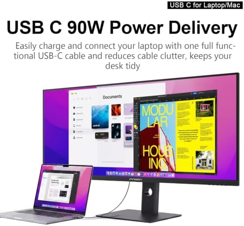 INNOCN 40C1R Ultrawide Monitor 40" WQHD 3440 x 1440p 144Hz FreeSync Premium HDR400 21:9 Computer Display 95% DCI-P3 500Nits IPS USB Type-C HDMI Tilt/Height Adjustable, Mountable - Image 5