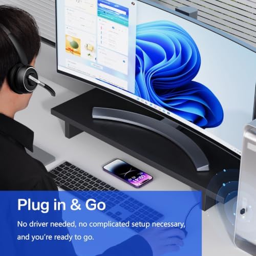Wireless Headset with Mic for Work Bluetooth Headset with Microphone for PC - Image 3