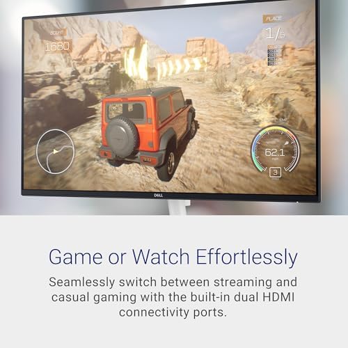 Dell S2725DS Monitor - 27 Inch, QHD (2560x1440) Display, 100Hz refresh rate, 1500:1 contrast ratio, TÜV Rheinland Eye comfort 4 Star,Integrated 2x5W speaker, Height/Tilt/Swivel/Pivot- Ash White color - Image 6
