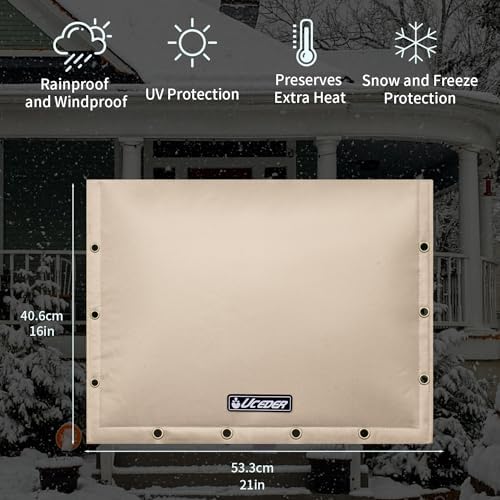 Backflow Preventer Insulation Cover Sprinkler Covers for Outside 600D Heavy Duty Waterproof Sprinkler Valve Cover Perfect for Pipe Freeze Protection and Pressure Vacuum Breaker (21" W x 16" H) - Image 5
