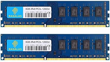Rasalas 16GB Kit (2x8GB) DDR3L-1600 MHz PC3L-12800 UDIMM 2Rx8 1.35V 1.5V CL11 240PIN Dual Rank DIMM Non-ECC Unbuffered Intel AMD Desktop Memory Computer RAM Upgrade Modules by Rasalas
