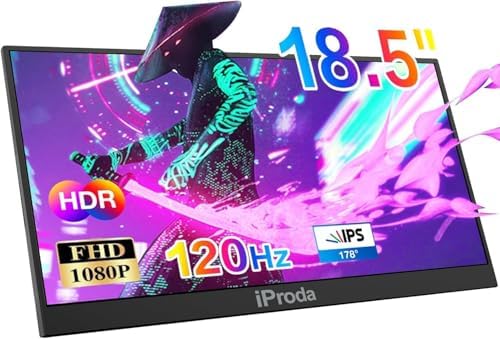 18.5 inch Portable Monitor for Laptop120hz Portable Gaming Monitor FHD1080 by iProda