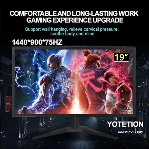 19-inch Full HD 75Hz Small Thin Monitor for laptops, Computers and desktops, HD+ 1440 x 900p, Anti-Glare, LED Display, VGA/HDMI Connection - Image 3