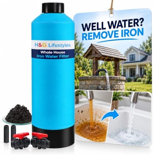 H&G Lifestyles Whole House Water Filter System, Iron and Manganese Filter by HGLifestyles