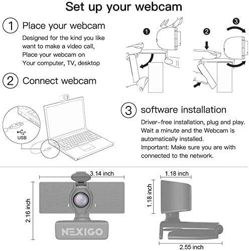 NexiGo N60 1080P Web Camera, HD Webcam with Microphone & Privacy Cover, USB Computer Camera, 110-degree Wide Angle, Plug and Play, for Zoom/Skype/Teams/OBS, Conferencing and Video Calling (Renewed) - Image 6