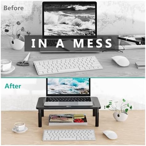 WALI Computer Monitor Stand for Desk, Adjustable Laptop Riser, up to 44 lbs - Image 6