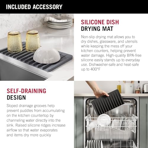 DELTA FAUCET 95B932-27S-SS Lorelai Workstation Kitchen Sink Undermount Stainless Steel Single Bowl with WorkFlow Ledge and Chef’s Kit of 6 Accessories - Image 4