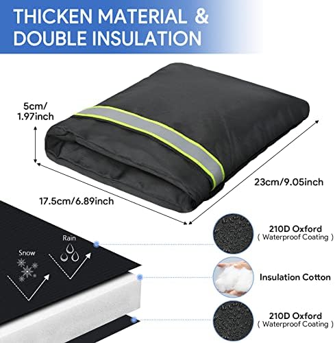 DELUX Outdoor Faucet Covers for Winter 9.05" H X 6.89" W 2 Pack, Outside Garden Faucet Socks for Freeze Protection, Reusable Waterproof Insulated Spigot Cover (Thicker) - Image 4