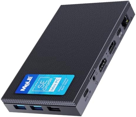 MeLE SE Grade Quieter 4C Fanless Mini PC N100 (up to 3.4GHz 8GB 128GB by MeLE