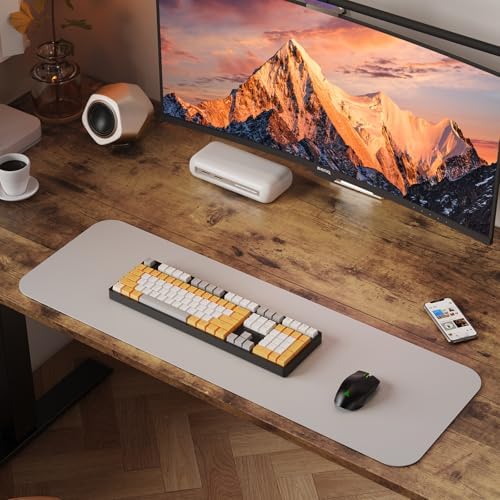 WALKINGDESK 48x24 Inches Height Adjustable Electric Standing Desk with 2 Hooks for Home Office, Ergonomic Sit Stand up Desk with Splice Board, Rustic Brown - Image 6