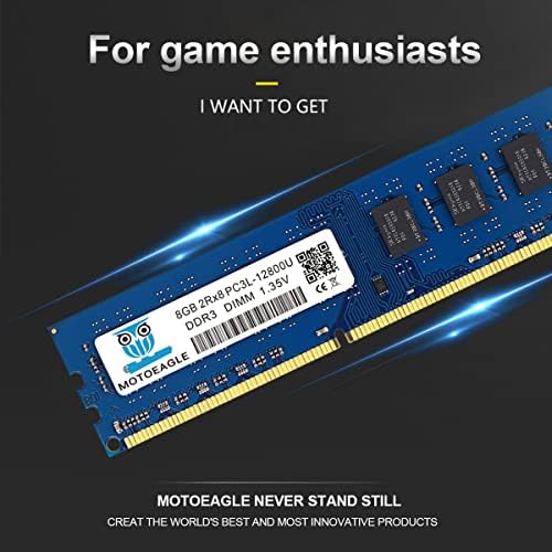 Motoeagle 16GB (2X8GB) PC3L-12800U DDR3L-1600 UDIMM RAM 2Rx8 DIMM DDR3 8GB 1600MHz PC3 12800 SDRAM 240-Pin 1.35V CL11 Non-ECC Desktop PC Memory Kit - Image 3
