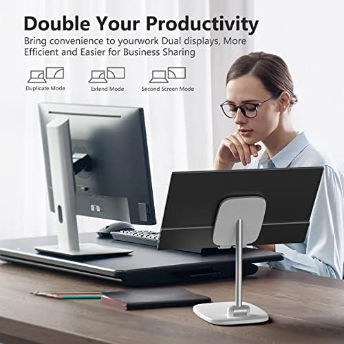 ForHelp 17.3" Portable Monitor 1080P FHD 144Hz Narrow Edge Laptop Monitor USB C HDMI Gaming Computer IPS HDR Screen, Travel Monitor for PC Mac Phone Xbox PS5 Switch Laptop w/Smart Cover & Speakers - Image 5