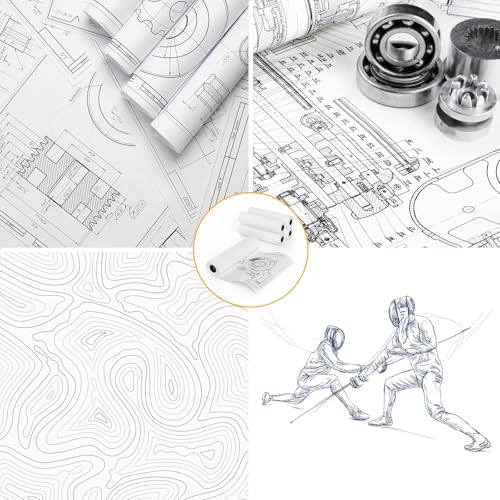 MFLABEL Wide Format Paper 24" x 150' Plotter Paper 2 Rolls CAD Bond Rolls 20lb 2"Core for CAD Printing on Wide Format Ink Jet Printers - Image 4