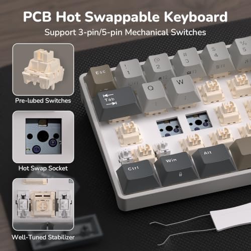 RK ROYAL KLUDGE RK68 65% RGB Wireless Mechanical Keyboard for Gaming, Work - Image 6