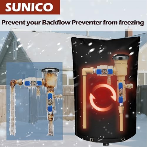 SUNICO Sprinkler Covers for Outside Valve-5°F,Winter Insulate,22x34in,Black - Image 3