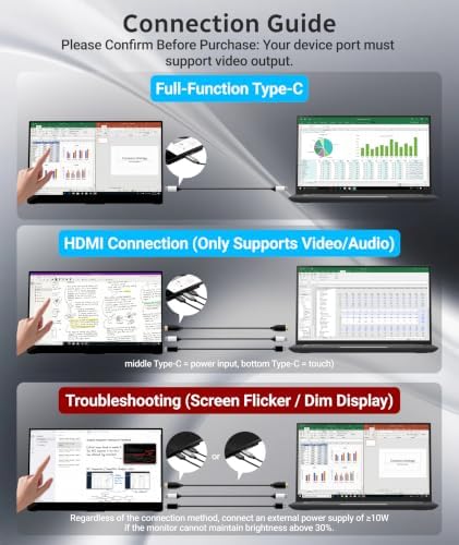 Ingnok Touchscreen Monitor for Laptop,Dual USB C,15.6Inch FHD 1080P - Image 7