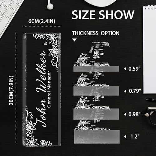 Custom Engraved Acrylic Name Plates for Desks, Desk Name Plate Personalized, Customize Office Name Plates for desks, Personalized Desk Decor for Office Gift - Image 6
