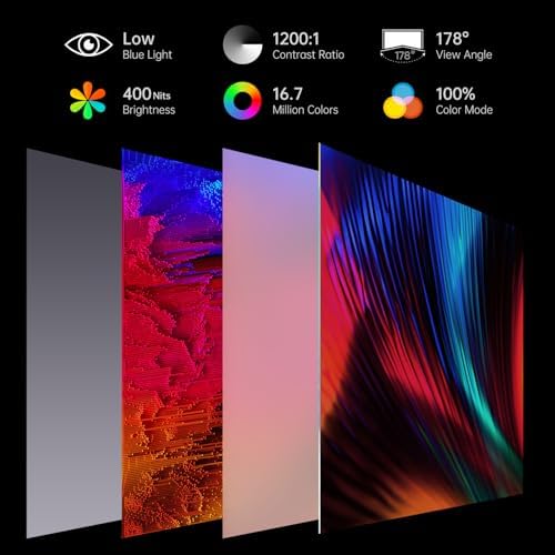 ForHelp True 4K Portable Monitor - 15.6inch UHD 3840×2160 100% sRGB USB-C HDMI External Second Monitor Portable IPS Screen Computer Display with Speakers for Laptop MacBook Switch PS5/4 Xbox - Image 2