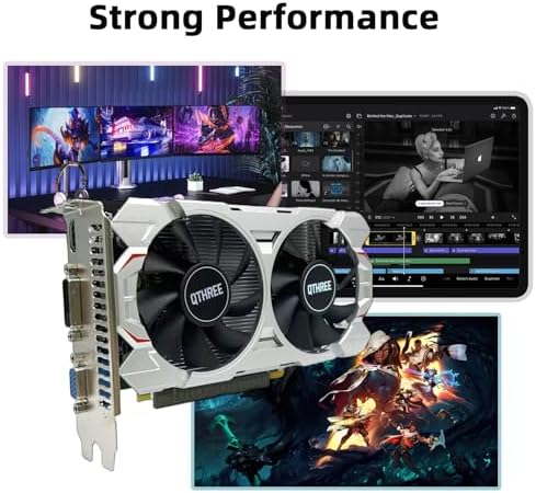 QTHREE GeForce GTX 750 Ti 4GB Graphics Card,GDDR5,128bit,HDMI,DVI,VGA,Video Card for PC Working,Computer GPU,PCI Express x16,Dual Fans,DirectX 12 - Image 6