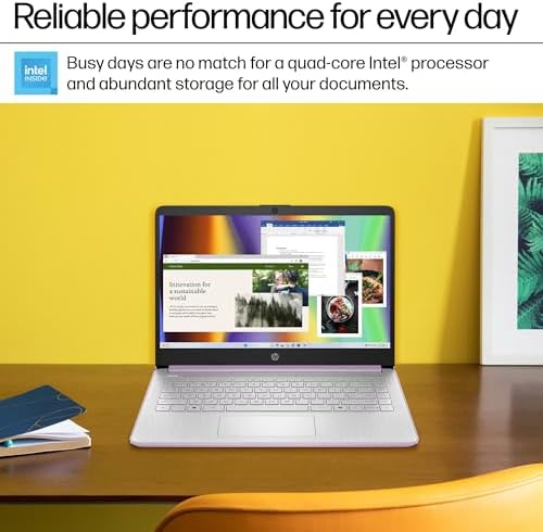 HP 14" Laptop 2025 Business Student Slim Computer, Lifetime MS Office, Copilot AI, Quad-Core Intel CPU, 16GB RAM, 628GB Storage (128GB UFS+500GB Ext), MarxsolAccessory, Wi-Fi 6, Win 11 Pro, Lavender - Image 7
