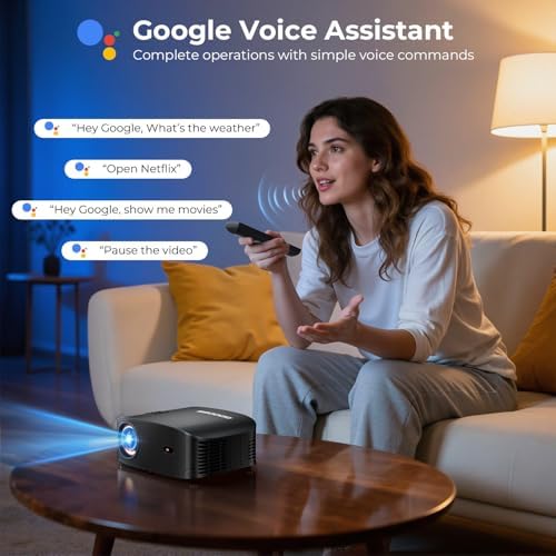 GOODEE Mini Projector [Official Licensed Google TV] Built-in Apps - Image 3