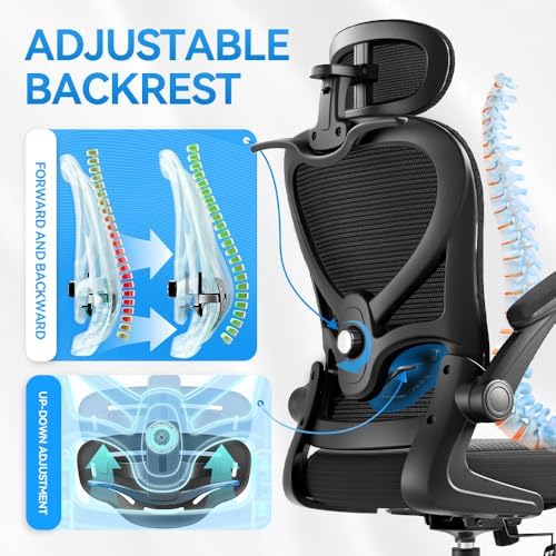 Ergonomic Office Chair, Mesh Home Office Desk Chairs with 3D Headrest - Image 4