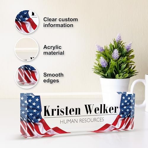 Personalized Acrylic Name Plate for Desk, Custom Office Decor - Image 3