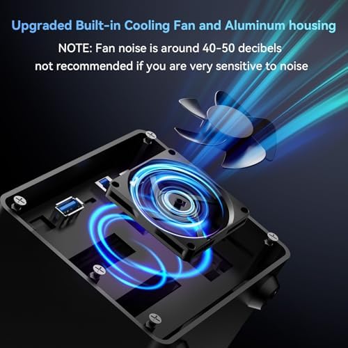 CENMATE Aluminum 3 Bay Hard Drive Enclosure with Cooling Fan for 2.5“/3.5" SATA HDD/SSD with USB A/C 3.0, Support Hot Swappable, Tool-Free HDD Enclosure, DAS(NO RAID/NAS) - Image 4