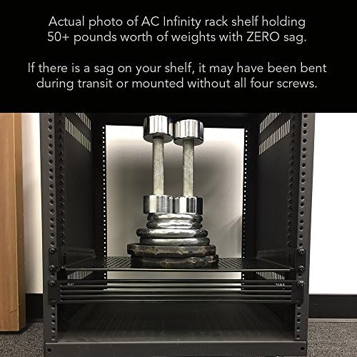 AC Infinity Vented Rack Shelf 1U, 10" Deep for 19" Servers & Racks - Image 7