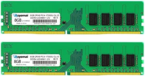 16GB (2x8GB) DDR4 17000U PC4 2133MHz UDIMM, DDR4-2133P PC4-17000 CL15 2Rx8 1.2V Non-ECC 288 Pin Desktop Memory Module Ram by DUOMEIQI