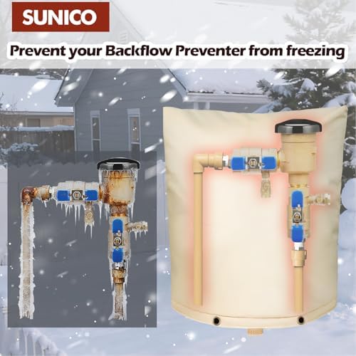 SUNICO Sprinkler Covers for Outside Valve-5°F,Winter Insulate,24x26in,Beige - Image 3