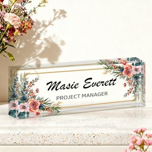 Ship Next Day Custom Name Plate for Desk, Desk Name Plate Personalized by Unknown