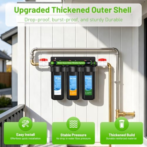 Whole House 3 Stage Water Filter System for Well Water,2 Year Filter Supply - Image 4