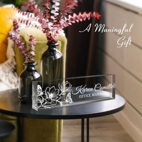 Custom Engraved Name Plate for Desk, Acrylic Desk Name Plate Personalized - Image 6