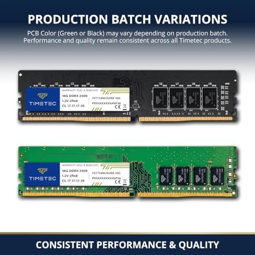 Timetec 64GB KIT (4x16GB) DDR4 2400MHz (PC4-2400T) PC4-19200 UDIMM Desktop RAM – 288-Pin 1.2V CL17 Non-ECC Unbuffered DIMM Memory Module Upgrade - Image 7