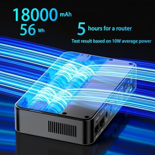 Battery Backup for Router CCTV 18000mAh(56Wh) 12V⎓2A DC UPS 9V⎓2A, Mini UPS USB 5V/3.6A - Image 4