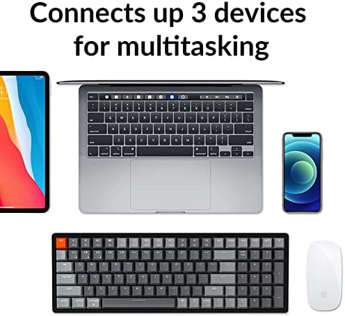 Keychron K4 Wireless Bluetooth/USB Wired Gaming Mechanical Keyboard, Compact 100 Keys 96% Layout RGB LED Backlit Gateron G Pro Blue Switch N-Key Rollover, Aluminum Frame for Mac Windows, Version 2 - Image 4