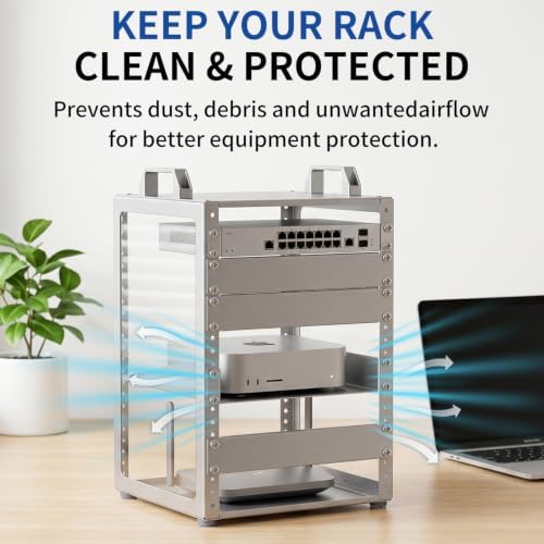 10 Inch 1U Blank Panel Sturdy Stackable Network Rack RackMate Alternative - Image 3