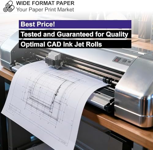 36" x 150ft Wide Format Paper 2" Core, White Plotter Paper CAD Bond 4 Rolls - Image 3