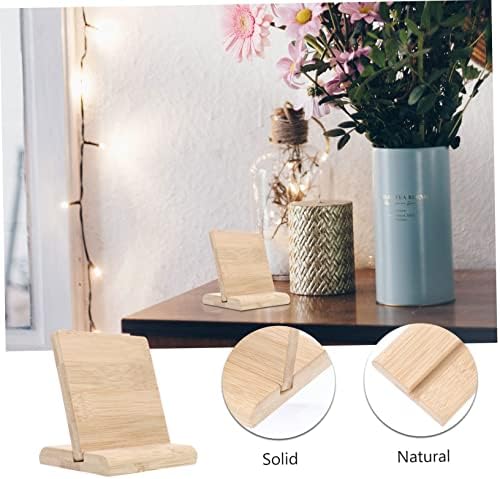Bamboo Blank Sign Desktop Name Plate with Base, for Tabletop Display - Image 7