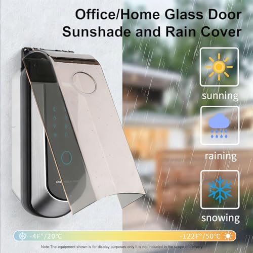 Outdoor Weatherproof Flip-top Cover, Plastic Sunshade and Rain Protection for Garage Door Keypad, Fingerprint Lock - Image 6