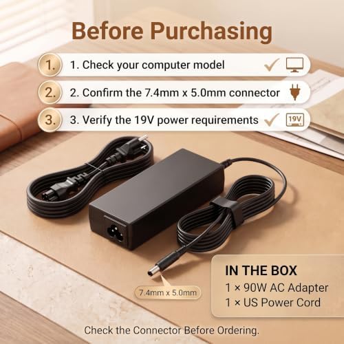 90W Power Supply for HP All-in-One PC 18 20 23", 19V 4.74A 7.4x5.0mm - Image 5