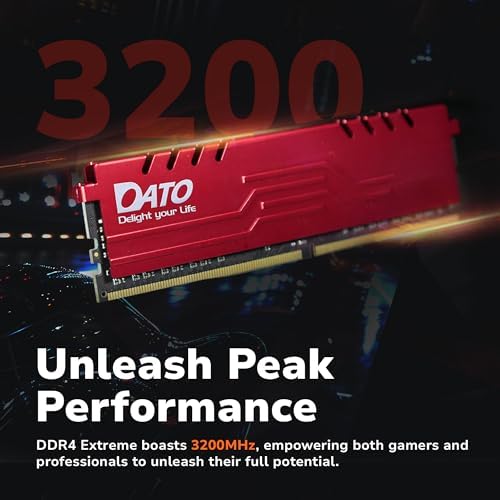 DATO DDR4 RAM 32GB (16GBx2) 3200MHz with Heatsink dimm PC3200 CL16 1.35V PC4-25600 288Pin Non-ECC UDIMM Desktop Memory Module for Gaming - Extreme White - Image 2
