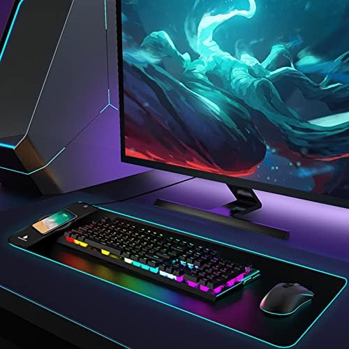 Mouse Pad,Gaming Desk Mat,Mouse Pad with Wireless Charging - Image 6