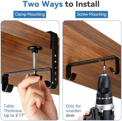 SHUWEI 36" Under Desk Cable Management Tray, Fabric, No-Drill Mount, Black - Image 4