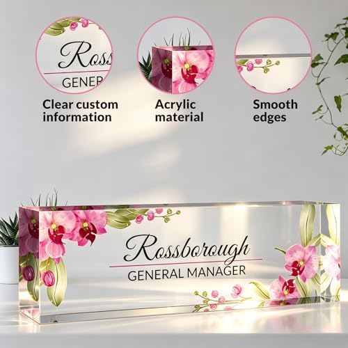 Custom Name Plate for Desk, Desk Name Plate Personalized, Acrylic Desktop Ornament, Stylish Office Decor, Appreciation Present for Boss, Social Worker, Teacher, Nurse, Employee - Image 4