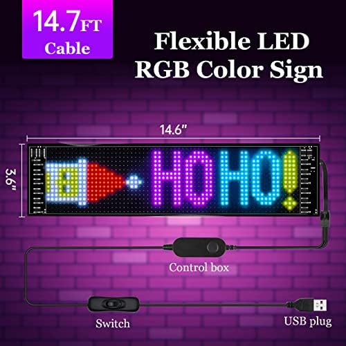 Programmable ON AIR LED Sign, Scrolling LED Sign,Bluetooth APP,DIY Design Animations,Text, Graffiti,Colour (15''x4'') - Image 4
