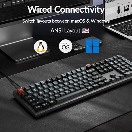 Keychron V6 8K Full Size Wired Mechanical Keyboard with Programmable Knob, 8000 Hz Polling Rate, OSA PBT Keycaps, Hot-swappable Banana Switchs, RGB Backlit for Mac Windows Linux - Image 3